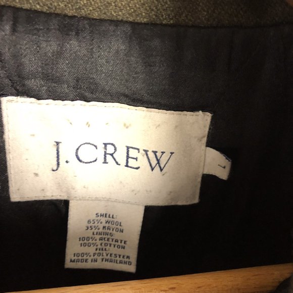 J Crew Green Wool Jacket Size Large - Picture 6 of 11